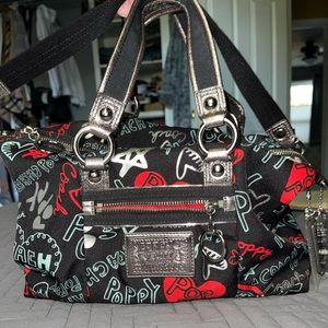 Limited Edition Coach Poppy 1941 Bag Black/Silver